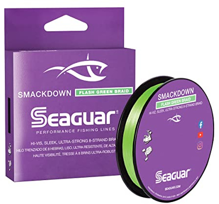 Seaguar Smackdown 30SDFG300 - Sedal de Pesca Trenzado de Alta Visibilidad (13,6 kg, Resistencia a la Rotura, 274,4 m), Color Verde