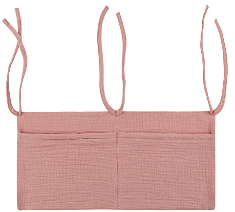 LICHENGTAI Babybetttasche Krippe Kinderzimmer Hängender Bett Organizer, Windeln Babybetttasche Spielzeugtasche Aufbewahrungsbeutel Babybett Veranstalter mit 2 Taschen, für Windeln, Spielzeug