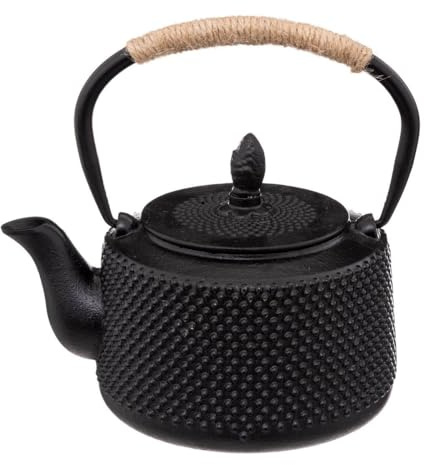 Secret de Gourmet - Tetera flora de hierro fundido negro 1l