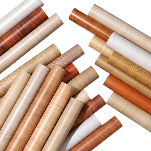 HCZION Buchen Tapete Braune Holzmaserung Kontakt Papier Rolle, Selbstklebend Holz Strukturtapete Für Küchenschrank Arbeitsplatte (Color : G, Size : 80cm/31.4in)