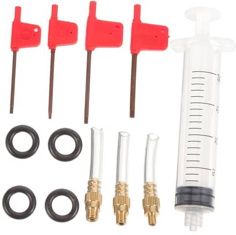 Yardwe Bicycle Brake Bleed Kit Hydraulic Brake Repair Tool for Mountain Bikes Durable Syringe Filling Portable Design for Easy Maintenance