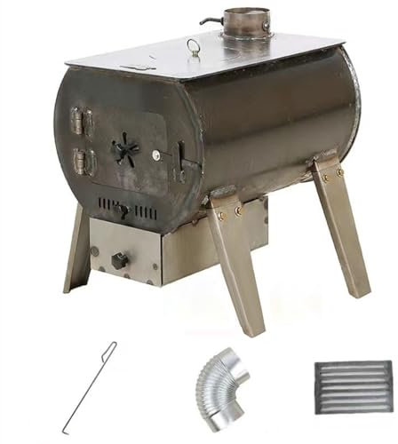 Réchauds de Tente, Poêle de Chauffage Intérieur, Poêle de Camping à Bois, Poêle à Bois de Chauffage Portable et à Charbon, Pieds Amovibles, en Acier Au Manganèse