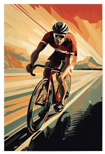 artboxONE Poster 75x50 cm Sport Triathlon Vintage Retro 2 (matart) - Bild Triathlon Bicycle Bike