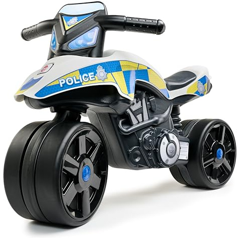 Falk Police Bike Ride-On for Kids, Manoeuvrable Directional Handlebar, Large Wheels, Suitable for Ages 2-5, Indoor and Outdoor Play, Black