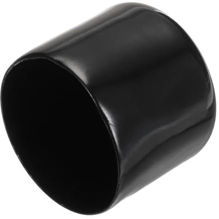 QUARKZMAN 20 Stück Gummi Endkappen 34 mm PVC Kunststoffkappe Schwarz | Schutzkappen Abdeckung Fußkappen, für Stuhlbeine Tischbeine Möbel Schrauben Bolzen Gewinde Metallstäbe Rohr Zaunpfosten