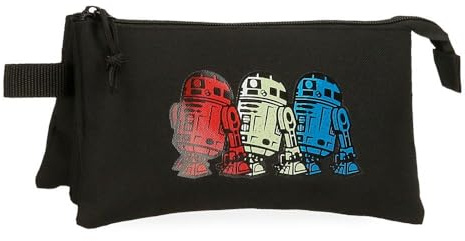 Joumma Star wars Star wars - R2D2 Astuccio Triplo Nero 22 x 12 x 5 cm Poliestere 1,32 L, Nero, Taglia unica, Astuccio triplo