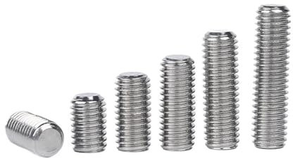 Tornillo de fijación M6 M8 M10 de acero inoxidable, 30-200 Uds., enchufe hexagonal doméstico DIN913, perno sin cabeza, juego de extremo plano, tornillo de bloqueo(M10x20 (50PCS))