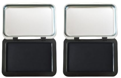 Aunewrick 2 PCS Egg Date Marking Stamp Ink Pad, 2.95 x 2.16 inches, for Fresh Eggs (Black)