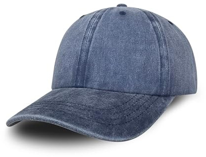Bella Accessori Cappellino da Baseball Unisex Vintage Lavato 100% Cotone Morbido Berretto Regolabile Visiera Curva Casual Classico per Sole Sport e Tempo Libero