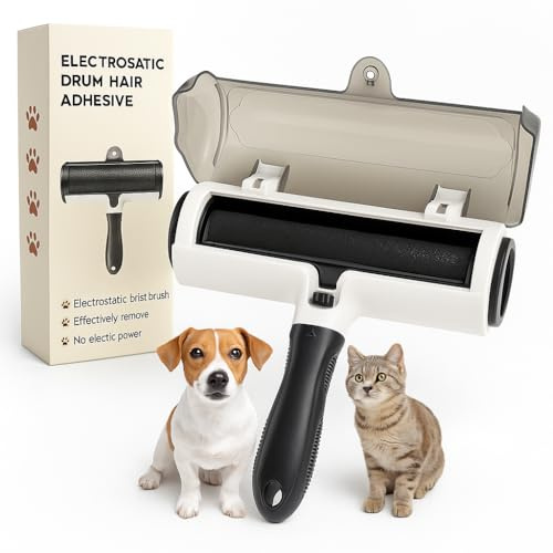 FR3® Quita Pelos Mascota | Desmontable, Resistente y Lavable. Ideal para pelo de Gatos y Perros. Recoge el pelo de Sofas, Ropa, Alfombras, Coche, Cama, etc. (Gris)