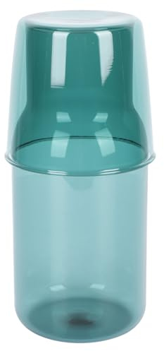 Toyvian Juego de Vaso y Tetera de Vidrio Transparente Color Verde Lago Set para Beber Agua el Hogar Material Ecológico Resistente Adecuado para Fiestas y Reuniones