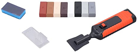 TOPINCN Kit de Réparation de Pierre en Porcelaine, Ensemble de Blocs de Cire de Réparation de Carrelage avec Stylo Chauffant électrique, Blocs de Cire à Forte Adhérence pour la de Carreaux de