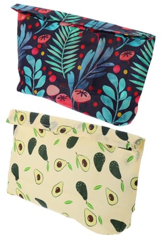 Uonlytech Bolsa Reutilizable Cierre Hermético Adecuado para Conservar Frutas y Postres de Algodón y Cera de Abeja Natural para Alimentos en Uso Diario