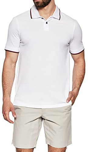 Armani Exchange Double Stripe Polo, Bianco (White 1100), X-Small Uomo