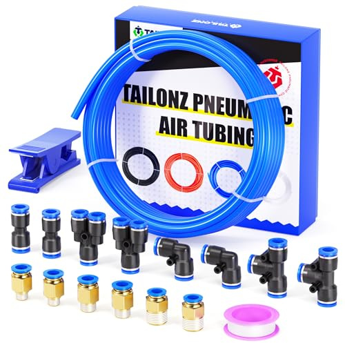 TAILONZ PNEUMATIC Blau 10mm OD 6.5mm ID Polyurethan PU Luftschlauch Rohr Rohrsatz 10 Meter 32.8ft