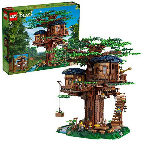 LEGO Ideas Baumhaus mit 3 Kabinen und Blättern, großer Modellbausatz für Teenager ab 16 Jahren 21318
