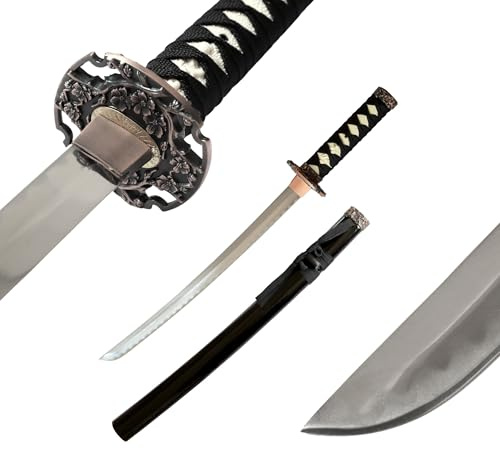 DEPICE Wakizashi Samurai Kurzschwert geschärft mit Antikfinish - 630 g / 60 cm, uni
