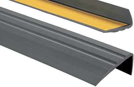 ProfiPVC Treppenkantenprofil PVC 50x25mm, 110 cm - Selbstklebend Winkelprofil Anti-Rutsch Treppenkante, Anthrazit
