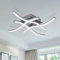 Tealight Lampara Techo LED, Lampara Techo Dormitorio 4 Luces, 24W 2700LM 6500K Blanco, Lamparas de Techo Salón Plata, Luz De Techo Led Moderna, Para Dormitorio, Salón, Cocina, Comedor