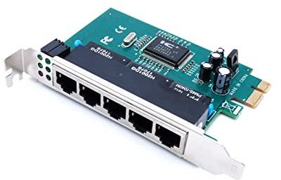 Computer District - Netzwerkkarte 5 Ports RJ45 Switch Fast Ethernet – 10 Mbps / 100 Mbps – PCI Express X1 – (PCI-E PCIE) – Chipsatz IC Plus IP175