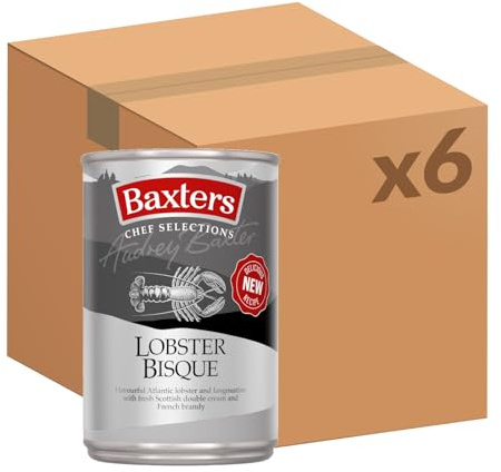 Baxters Chef Selections Lobster Bisque Soup, 400 g (6-Pack) | Rich Seafood Flavour with Brandy & Double Cream, No Artificial Preservatives, Quick & Easy Meal, Quality Ingredients