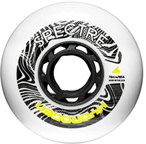 Rollerblade HYDROGEN Spectre 76/85A, 4 Inline Skate Rollen, Ersatzräder, Unisex, Weiss, 76mm/85A
