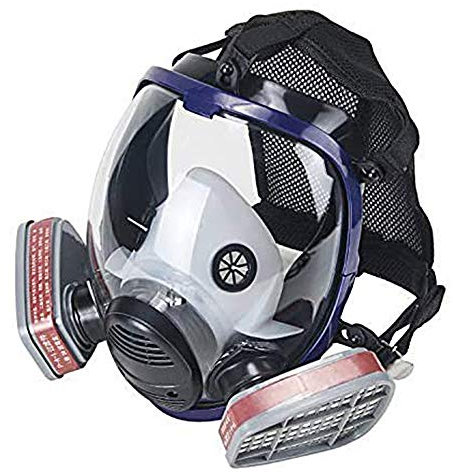 HOLULO Full Face Dust Mask, Reusable Full Face Respirator Masks Sray Paint Mask with Filter, Dust Masks for Sanding, Painting, Formaldehyde, Polishing and Construction