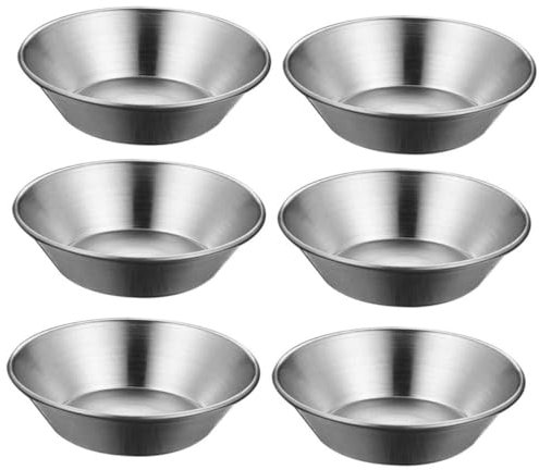 OKUMEYR 6pcs Egg Tart Mold Aluminium Alloy for Baking Tools for Making Egg Tartlet Tins and Tart Cases at Home