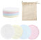 12 almohadillas desmaquillantes de bambú, algodón desmaquillantes lavables reutilizables para mujeres, toallitas desmaquillantes suaves para todo tipo de piel