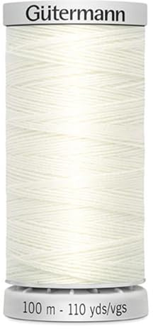 Gütermann Garn M782 Extra Stark Nähgarn Polyester 100m Nähmaschinengarn für alle stark beanspruchten Nähte (rohweiß)