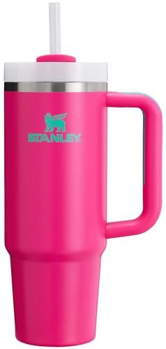 Stanley Quencher H2.0 FlowState Trinkbecher, vakuumisoliert, aus Edelstahl mit Deckel und Trinkhalm, für Wasser, Eistee oder Kaffee, Smoothie und mehr, leidenschaftliches Rosa, 887 ml | Griff und Strohhalm, Deckel mit 3 Positionen, Getränkehalter, kompatibel für Reisen, isolierter Edelstahlbecher, BPA-frei