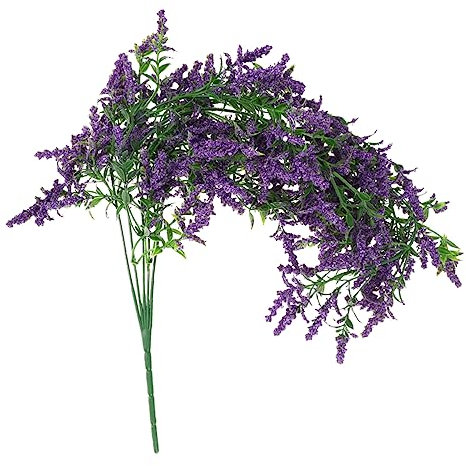 CORHAD Künstliche Lavendel Deko Zum Hängen Wetterfeste Kunststoffblume Realistische Wanddekoration Für Wohnzimmer Haustür Und Garten Farbechtkeitsbeständig Und Umweltfreundlich Vielseitig