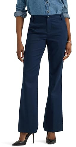 Lee Pantaloni bootcut da donna senza pieghe a vita media, 46