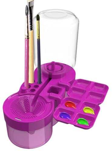 Pinsel Rinser Reiniger,Pinselreiniger Wasserkreislauf, Pinsel Reiniger,Waschbare Malwerkzeuge,Kunstbedarf Pinselreiniger,Pinselhalter für Maler,Lehrer Pinselspüler,Pa