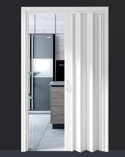 Porta a Soffietto da Interno Porte Pieghevoli in Vinile Effetto Rovere per Porta, Sistema di Binari in Alluminio Pannello Multipiega Dispensa Armadio Camera da Letto, 20 25 30 35 40 45 50 55 60 65 70