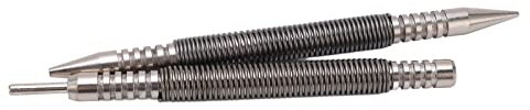 Ensemble de clous à ressort, 2 pièces, portable et compact, ensemble de poinçons à charnière, ensemble de poinçons à ongles, pose de clous à double tête, outil à ressort, poinçon