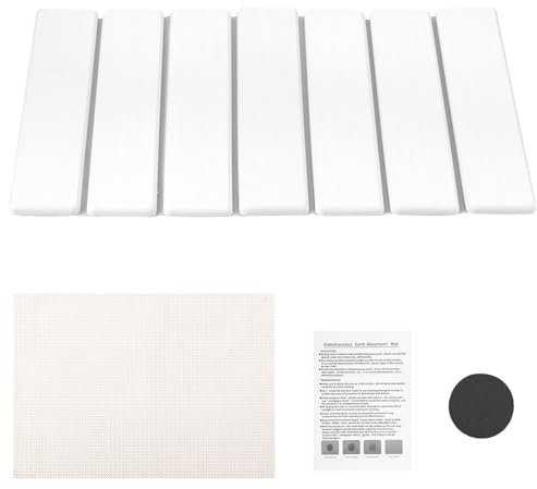 Tapis de séchage en pierre pour comptoir de cuisine 40 x 30 cm Tapis d'égouttoir en pierre pliable Tapis de bain en terre de diatomées à séchage rapide Tapis d'alimentation multifonction pour animaux