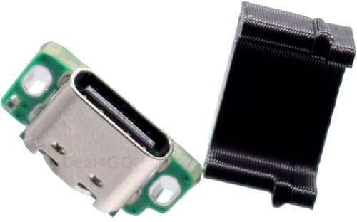 Deal4GO Sostituzione del connettore di alimentazione Mod porta di ricarica USB-C per console Gameboy Advance SP GBA SP AGS-001 (2003) - Nero