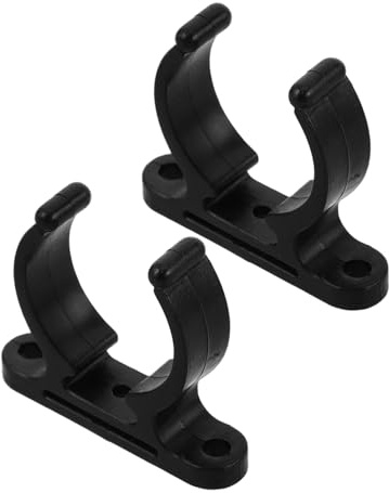 SUPVOX 2pcs Boat Booth Tube Clip Black Nylon Fastener for Paddle Boat Parts Sturdy Holder for Connection and Repair