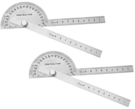 DIYEAH Transportador de Ángulos Inoxidable Regla Multiángulo Precisa para Carpintería Construcción y Bricolaje Medidor de Ángulo Portátil y Duradero