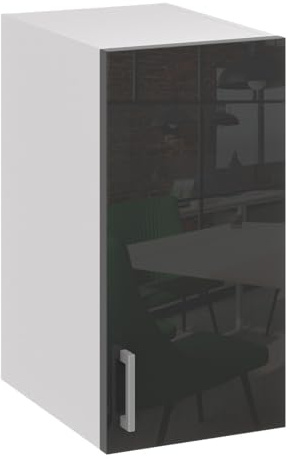 roe furniture Küchenhängeschrank 30 cm – Küchenoberschrank mit 1 Tür & 2 Regalfächern – Wandschrank für Küche, 30×60×31 cm – Hängeschrank aus Holzwerkstoff, melaminbeschichtet, Wandmontage