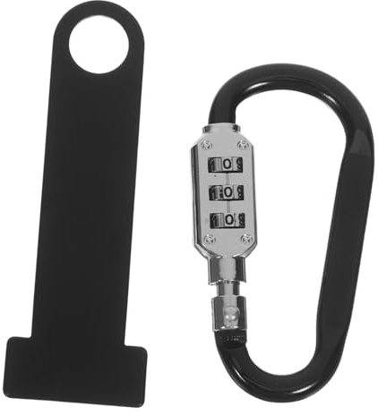 BUGUUYO Soporte De Bloqueo De Casco Candados para Moto Antirrobo Candado para Casco De Bicicleta Planchar Negro