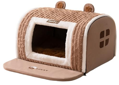 Caseta para Perros Pequeños,Caseta Cálida y Cómoda | Guarida Caliente para Gatos Y Perros | para Mascotas Pequeñas y Medianas Gatos Descanso Interior Invierno Dueños de Casas y Apartamentos