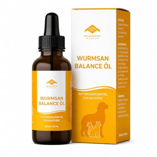 Wurmsan Balance Öl | Balance Formel | Natürlich & Hochdosiert | Hund & Katze | 50ml Inhalt