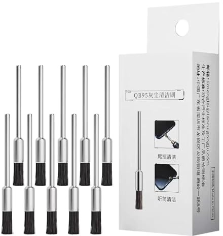 Pulitore per connessione telefonica - Set di 10 spazzole, Kit di manutenzione della porta di ricarica | Piccoli per saldare pulizia, tastiera della fotocamera, auricolari, computer