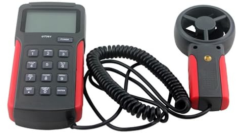 Handheld Anemometer - Multi-Function Wind Speed and Temperature Tester, Split Design with Precision Measurement for Outdoor Use and HVAC Applications