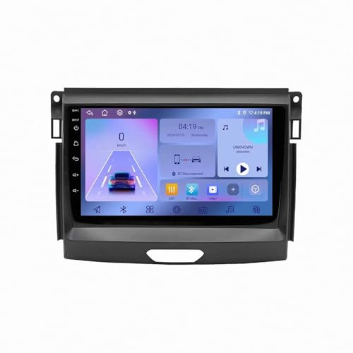 Touchscreen Car Radio for Ford Everest Ranger 2015-2018 Car Audio Receivers, Hd Display, Portable Live Navigation, Music Video Player, Bluetooth Fm Radio, 4 Core 1G+16G