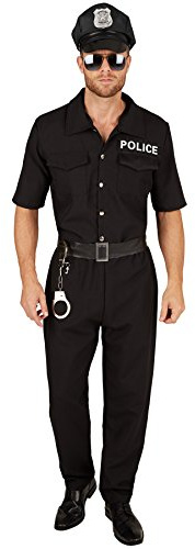 dressforfun Costume da Uomo Poliziotto | Camicia manica corta e Comodi pantaloni | Con Cintura in similpelle (S | No. 301434)