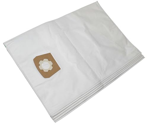 vhbw 5x Sacs compatible avec Kärcher NT 27/1 Advanced Professional | aspirateur, microfibres non tissées, volume de 30l, 33cm x 27cm, blanc