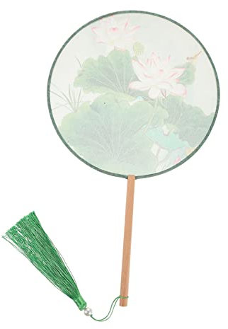 Garneck Exquisiter Runder Chinesischer Fächer Seidenstickerei Mit Buchengriff Perfekt Für Cheongsam Und Kulturelle